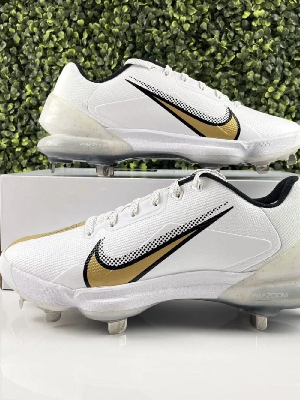 Nike Force Zoom Trout 7 Pro Baseball Cleats Men’s Size 9.5 White/Gold CQ7224-106